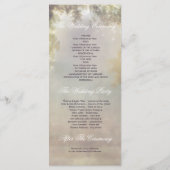 Eichenbaum und Lichterketten Rustikale Hochzeitspr Programm (Rückseite)