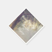 Eichenbaum und Streichellichter Rustikale Gartenho Serviette (Ecke)