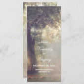 Eichenbaum und Streichellichter Rustikale Hochzeit Programm (Vorne/Hinten)