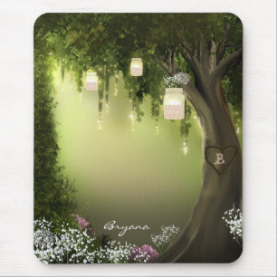 Eichenbaum Verzauberter Waldgarten-Mauspad Mousepad