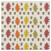Eichenbäume Blätter und Acorns Herbst Gemustert Stoff (Nahaufnahme)