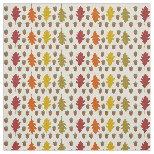 Eichenbäume Blätter und Acorns Herbst Gemustert Stoff (Muster)