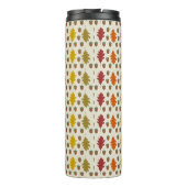 Eichenbäume Blätter und Acorns Herbst Gemustert Thermosbecher (Rückseite)