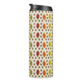 Eichenbäume Blätter und Acorns Herbst Gemustert Thermosbecher (Nach rechts gedreht)