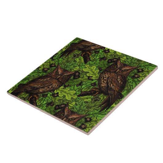 Eichenbäume, grün und braun fliese (Seite)