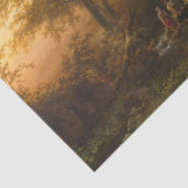 Eichenbäume in einer Waldlandschaft (Waldlandschaf Seidenpapier (Detail)