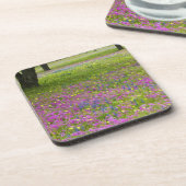 Eichenbäume mit Feld Phlox, Blauer Bonnets Untersetzer (Linke Seite)