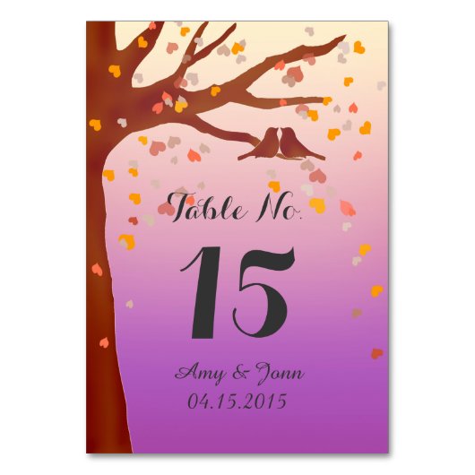 Eichenbaumliebchen Herz Tischnummer Liebe1 (Rückseite)