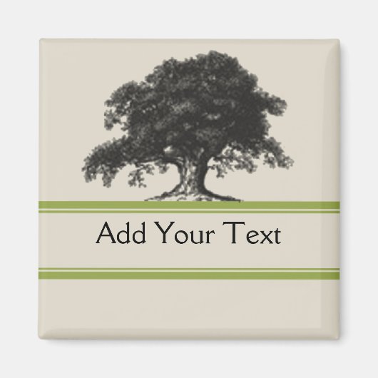 Eichenbaumplantage in Grün Magnet (Vorne)