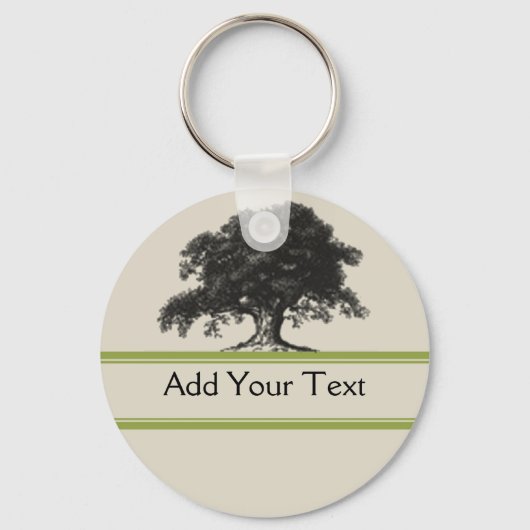 Eichenbaumplantage in Grün Schlüsselanhänger (Vorderseite)
