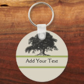 Eichenbaumplantage in Grün Schlüsselanhänger (Vorderseite)