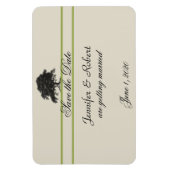 Eichenbaumplantage Save the Date grün Magnet (Vertikal)