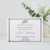 Eichenbaumplantation Hochzeitsaktionskarte RSVP Karte (Stehend Vorderseite)