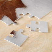 Eichenblatt auf dem Schnee Puzzle (Seite)