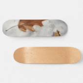 Eichenblatt auf dem Schnee Skateboard (Horizontal)