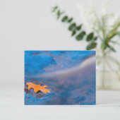 Eichenblatt auf Felsen am Rosseau-Fluss Postkarte (Stehend Vorderseite)