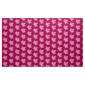 Eichenblatt - Bordeaun und Rosa Stoff (Yard (91,4 cm))