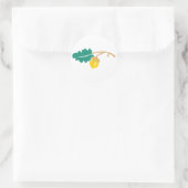 Eichenblatt Eichel oak leaf acorn Runder Aufkleber (Tasche)