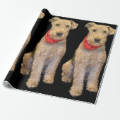 Eichenblatt-Geschenkpapier - Schwarz Geschenkpapier (Ungerollt)