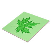 Eichenblatt - grüne Farbtöne Fliese (Seite)