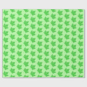 Eichenblatt - grüne Farbtöne Geschenkpapier (Flach)