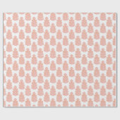 Eichenblatt in Rosa und Orange Geschenkpapier (Flach)