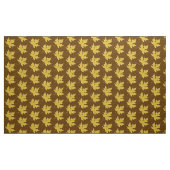 Eichenblatt - Senfgold und braun Stoff (Yard (91,4 cm))