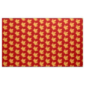 Eichenblatt - tiefrot und Safran Stoff (Yard (91,4 cm))