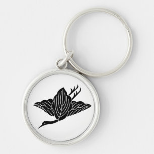 Eichenblätter in Kranichform Schlüsselanhänger