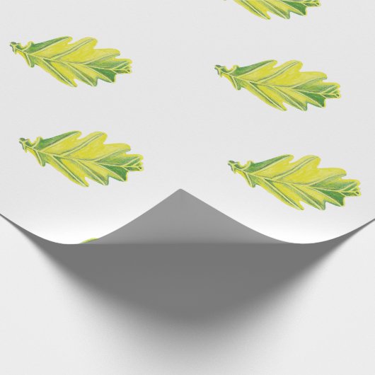 Eichenblattverpackungspapier Geschenkpapier (Ecke)
