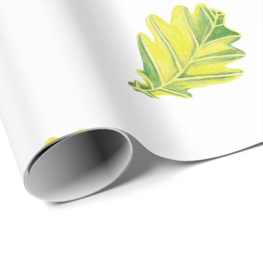 Eichenblattverpackungspapier Geschenkpapier (Rolleneckpunkt)