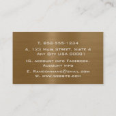 Eichenbronze, aus Metall, rostfrei Visitenkarte (Rückseite)