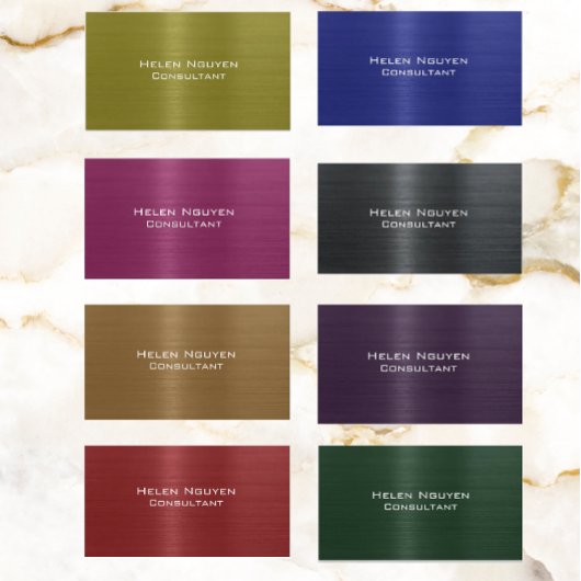 Eichenbronze, aus Metall, rostfrei Visitenkarte