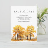 Eichenfalle Foto QR-Code Hochzeit Save The Date (Stehend Vorderseite)