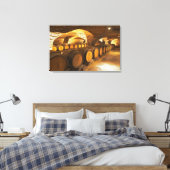 Eichenfässern im Keller der Domaine Comte Leinwanddruck (Insitu (Schlafzimmer))