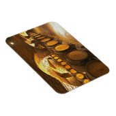 Eichenfässern im Keller der Domaine Comte Magnet (Rechte Seite)