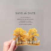 Eichenhochzeit - Save-the-Date Acryleinladungen (Insitu (Handheld))