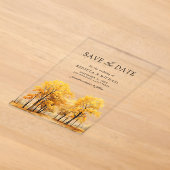 Eichenhochzeit - Save-the-Date Acryleinladungen (Ablage )