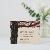 Eichenhochzeit-Save-the-Date-Karte Save The Date (Stehend Vorderseite)