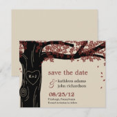 Eichenhochzeit-Save-the-Date-Karte Save The Date (Vorne/Hinten)