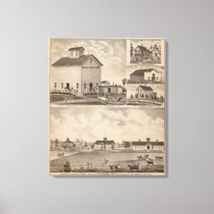 Eichenholz-Bauernhof, Minnesota Leinwanddruck