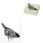 Eichenholz - Briefmarke aus Kautschuk Gummistempel (Stempel)