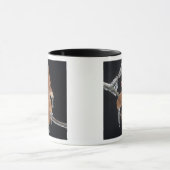 Eichenholz mit Eisschnecken nach Eissturm; Tasse (Zentrum)