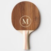 Eichenholz Monogramm Tischtennis Schläger (Vorderseite)