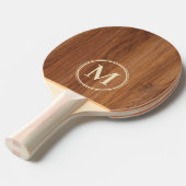 Eichenholz Monogramm Tischtennis Schläger (Vorderseite)
