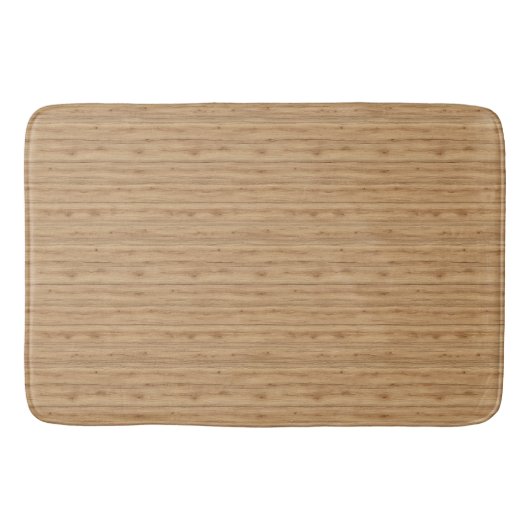 Eichenholzplanke mit warmen Tönen Textur Badematte (Vorderseite)