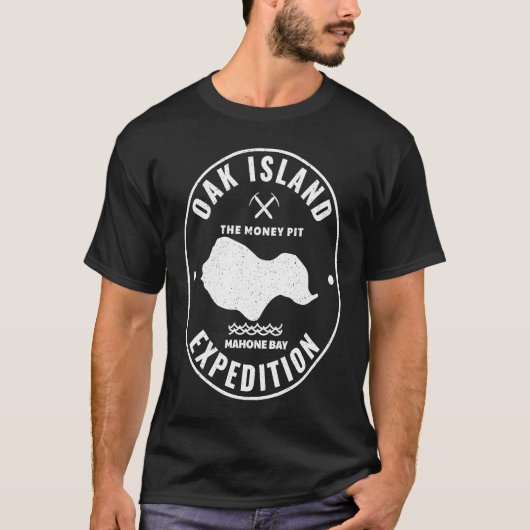 Eicheninsel Expedition Schatzsuche Retro Myste T-Shirt (Vorderseite)