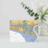 Eicheninsel, NC-Seekarte Postkarte (Stehend Vorderseite)