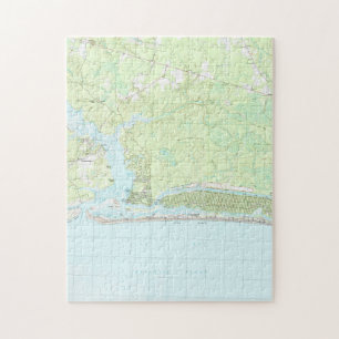 Eicheninsel North Carolina Karte (1990) Puzzle