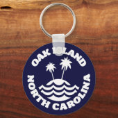 Eicheninsel, North Carolina Schlüsselanhänger (Rückseite)